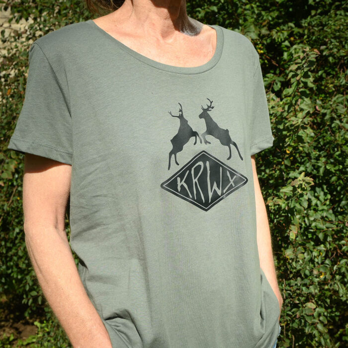 Kerwax t-shirt green and black front outside